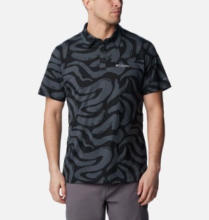 Columbia Thistletown Hills Men's Polo Shirt Black | RGPKVB-409
