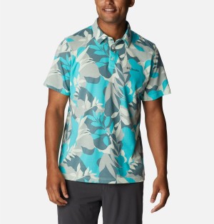 Columbia Thistletown Hills Men's Polo Shirt Blue | PIOUHL-185