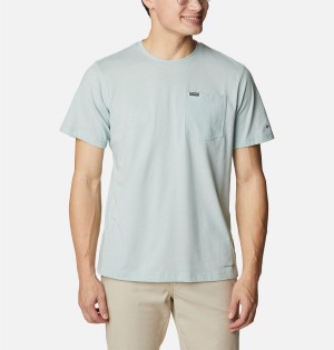Columbia Thistletown Hills Pocket Men's T-Shirt Grey | CSYBXM-649