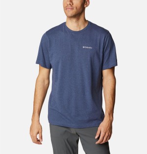 Columbia Thistletown Hills Short Sleeve Men's T-Shirt Blue | RFVTSL-340