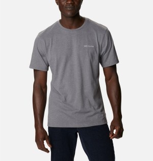 Columbia Thistletown Hills Short Sleeve Men's T-Shirt Grey | KFHPAN-371