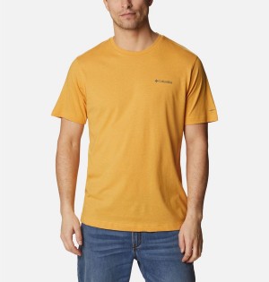 Columbia Thistletown Hills Short Sleeve Men's T-Shirt Yellow | BYXSWL-194