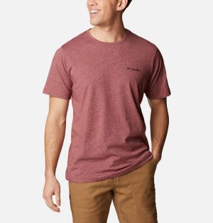 Columbia Thistletown Hills Short Sleeve Men's T-Shirt Red | FCKDNI-270