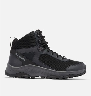 Columbia Trailstorm Ascend Mid Waterproof Men's Hiking Shoes Black | OKRNWF-359