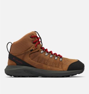 Columbia Trailstorm Crest Mid Waterproof Men's Hiking Shoes Brown | EFQMHI-452