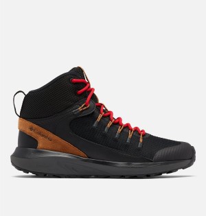 Columbia Trailstorm Mid Waterproof Men's Hiking Shoes Black | OGMQYR-065