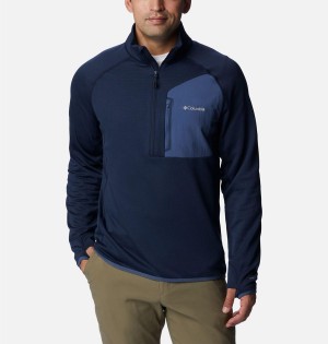 Columbia Triple Canyon Half Zip Men's Pullover Navy | DUFRSI-562