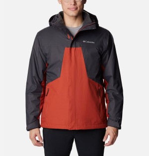Columbia Tunnel Falls Interchange Men's 3 In 1 Jackets Red | CFIAXN-498
