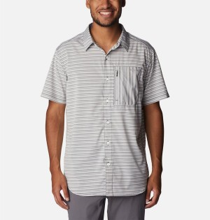Columbia Twisted Creek III Short Sleeve Men's Shirt Grey | WQFLXZ-867