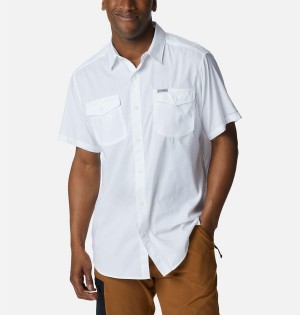 Columbia Utilizer II Solid Short Sleeve Men's Shirt White | PETDNI-930