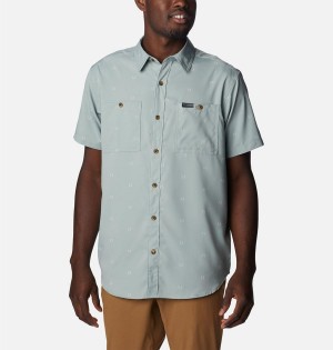 Columbia Utilizer Printed Woven Short Sleeve Men's Shirt Grey | UDOJGE-327