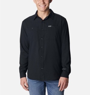 Columbia Utilizer Woven Long Sleeve Men's Shirt Black | QUAGMF-962
