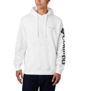 Columbia Viewmont II Sleeve Graphic Men's Hoodie White | ESHZLV-789