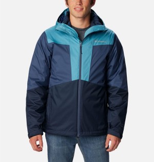 Columbia Wallowa Park Interchange Men's 3 In 1 Jackets Navy | VDCBUW-179