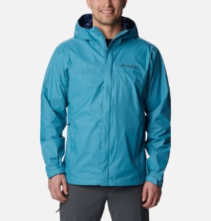 Columbia Watertight II Men's Rain Jacket Blue | KDMIJR-370