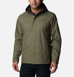 Columbia Watertight II Men's Rain Jacket Green | VGJAEU-390