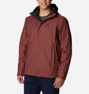 Columbia Watertight II Men's Rain Jacket Brown | QVDLNA-056