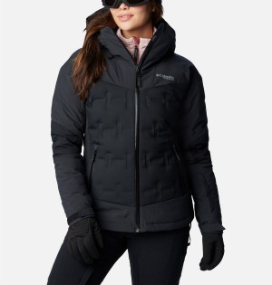Columbia Wildcard III Down Women's Ski Jacket Black | QBOIZV-078