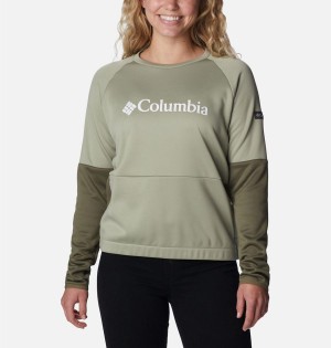 Columbia Windgates Crew Sweatshirt Women's Pullover Green | MOETCF-495