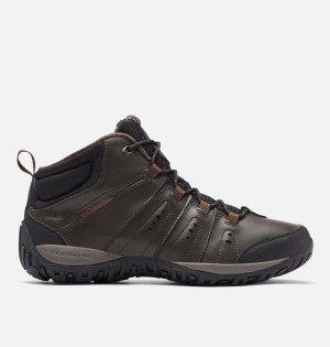 Columbia Woodburn II Waterproof Omni Heat Men's Hiking Shoes Brown | BDMZLJ-896