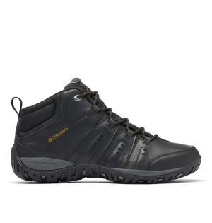 Columbia Woodburn II Waterproof Omni Heat Men's Hiking Shoes Black | TLNJRA-193