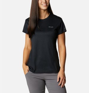 Columbia Zero Ice Cirro-Cool Short Sleeve Women's T-Shirt Black | AYEVQH-807