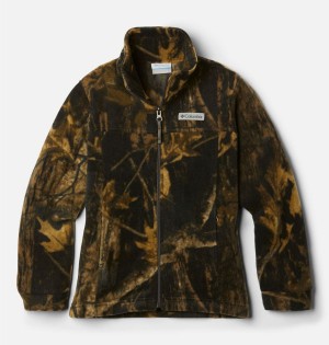 Columbia Zing III Printed Fleece Kids' Jacket Brown | RYXOKJ-675