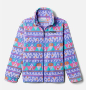 Columbia Zing III Printed Fleece Kids' Jacket Purple | WYXGUN-806