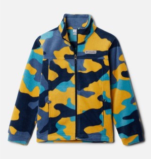 Columbia Zing III Printed Fleece Kids' Jacket Yellow | UTIEMH-802