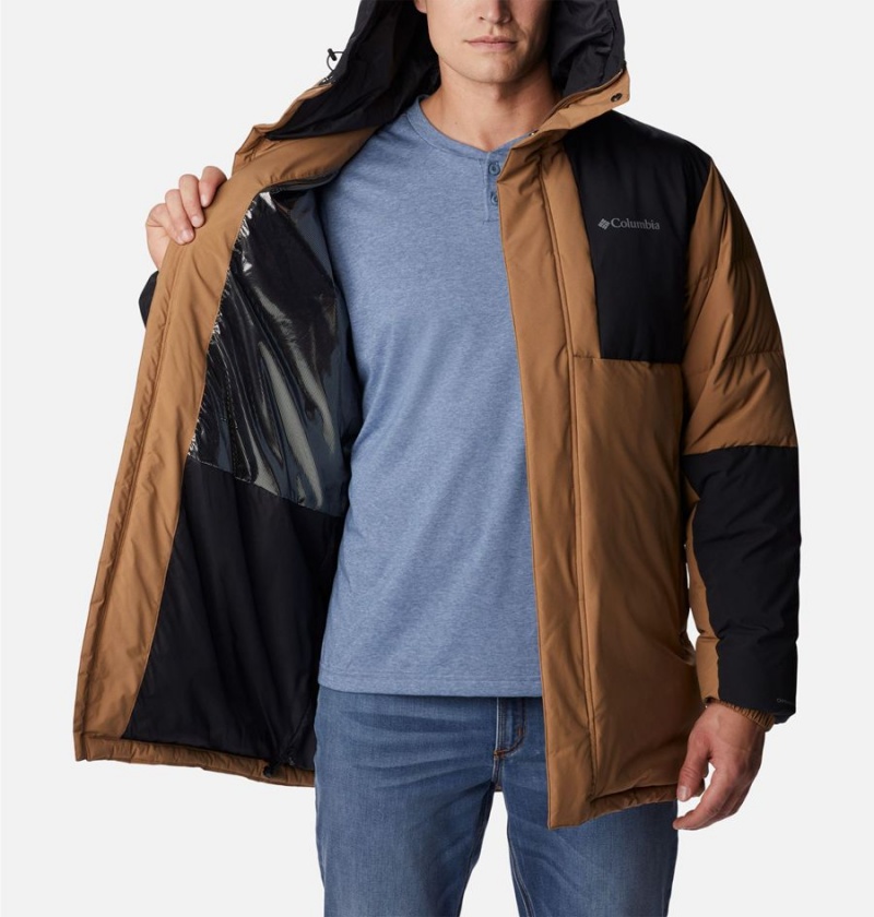 Columbia Aldercrest Down Men's Coats Brown | MVYBZU-720
