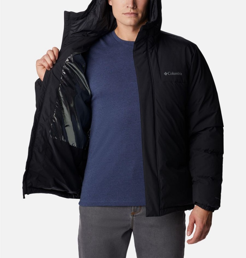 Columbia Aldercrest Hooded Insulated Men's Puffer Jacket Black | RHOLJV-634