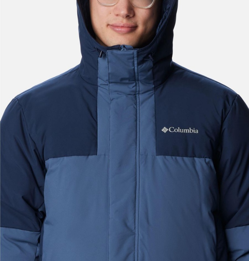 Columbia Aldercrest Hooded Insulated Men's Puffer Jacket Blue | KBLPZM-403