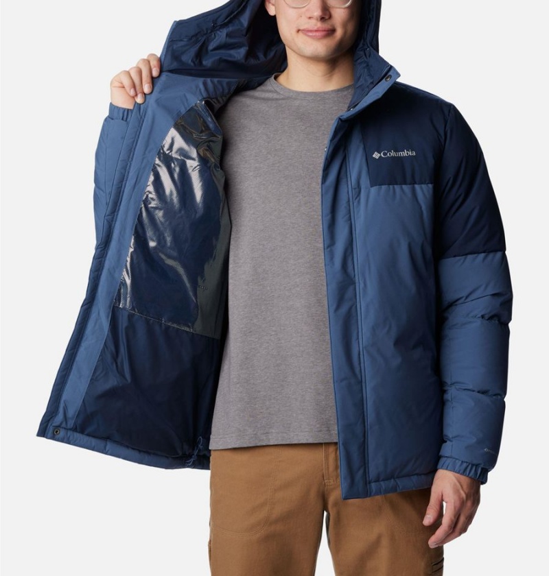 Columbia Aldercrest Hooded Insulated Men's Puffer Jacket Blue | KBLPZM-403