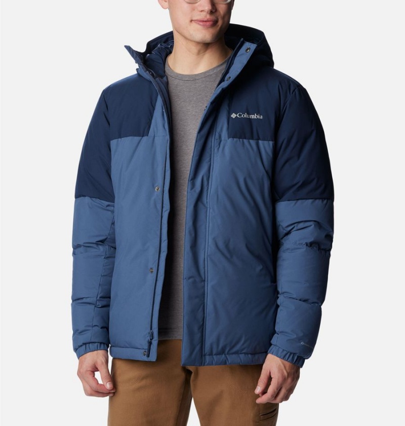 Columbia Aldercrest Hooded Insulated Men's Puffer Jacket Blue | KBLPZM-403