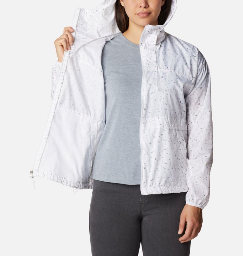 Columbia Alpine Chill Jacket Women's Windbreaker White | TZFWYO-417