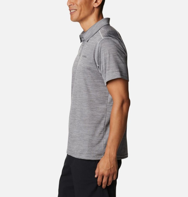 Columbia Alpine Chill Zero Men's Polo Shirt Grey | NSGIEF-657