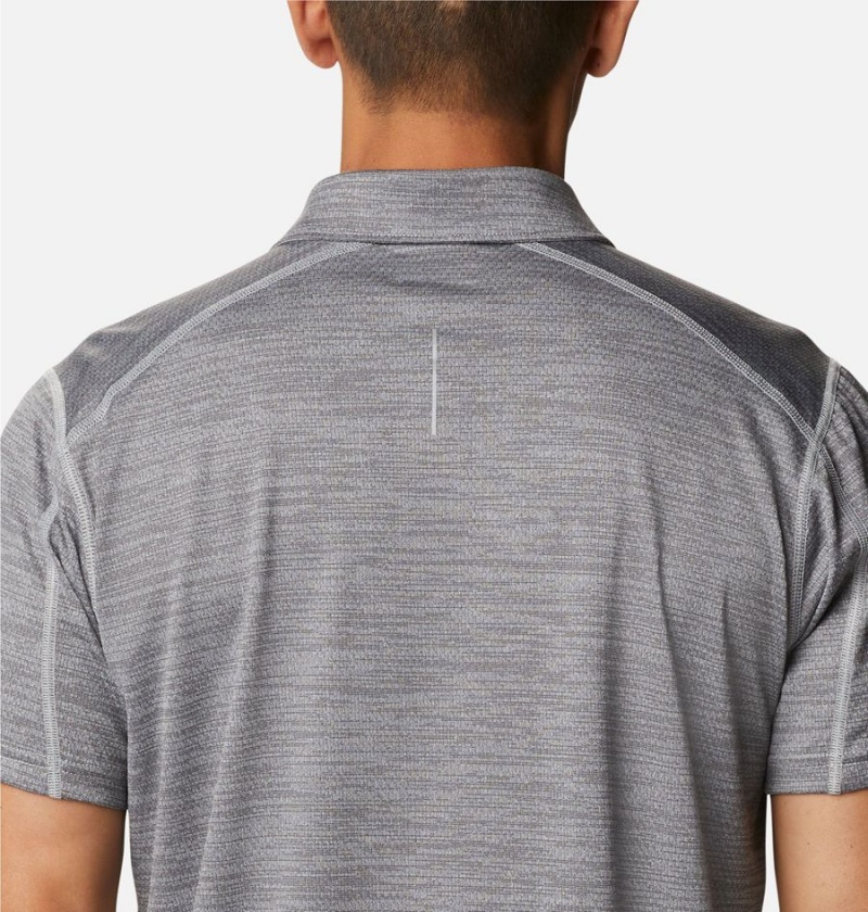 Columbia Alpine Chill Zero Men's Polo Shirt Grey | NSGIEF-657