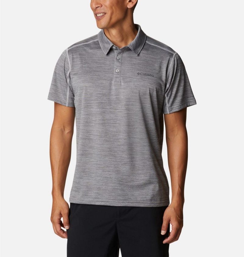 Columbia Alpine Chill Zero Men\'s Polo Shirt Grey | NSGIEF-657