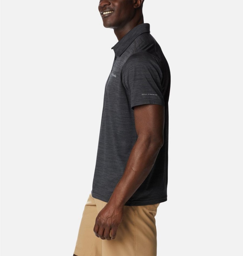 Columbia Alpine Chill Zero Men's Polo Shirt Black | VBDJPH-932