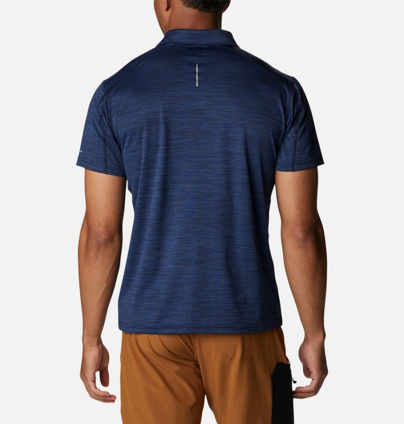 Columbia Alpine Chill Zero Men's Polo Shirt Navy | BEXMKG-682