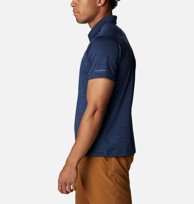 Columbia Alpine Chill Zero Men's Polo Shirt Navy | BEXMKG-682