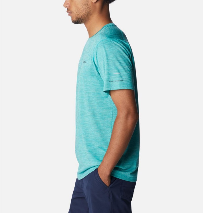 Columbia Alpine Chill Zero Short Sleeve Crew Men's T-Shirt Turquoise | VNKHCP-840