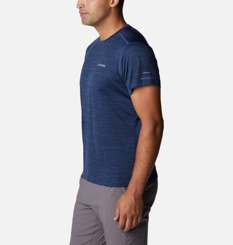 Columbia Alpine Chill Zero Short Sleeve Crew Men's T-Shirt Navy | INJXGF-867