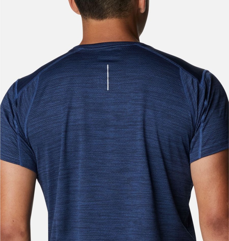 Columbia Alpine Chill Zero Short Sleeve Crew Men's T-Shirt Navy | INJXGF-867