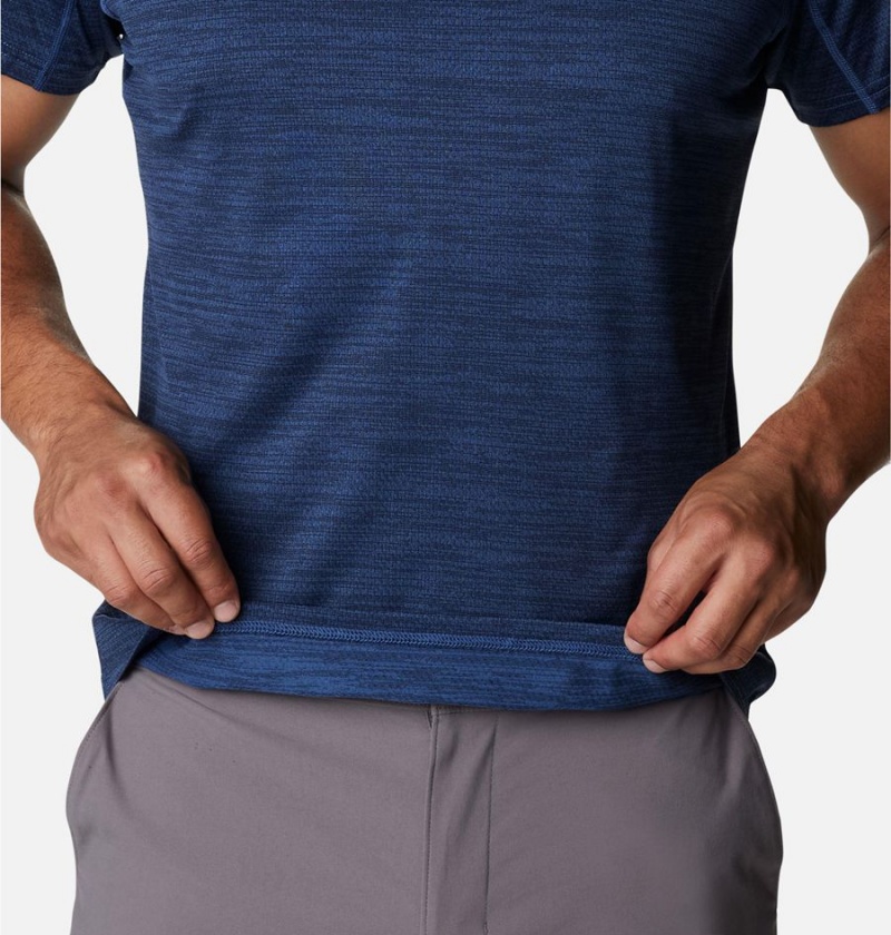 Columbia Alpine Chill Zero Short Sleeve Crew Men's T-Shirt Navy | INJXGF-867
