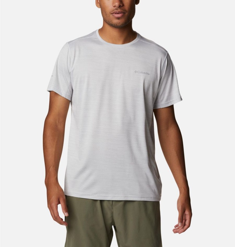 Columbia Alpine Chill Zero Short Sleeve Crew Men\'s T-Shirt White | WPSEYT-154