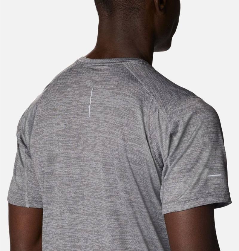Columbia Alpine Chill Zero Short Sleeve Crew Men's T-Shirt Grey | GRXUAZ-631