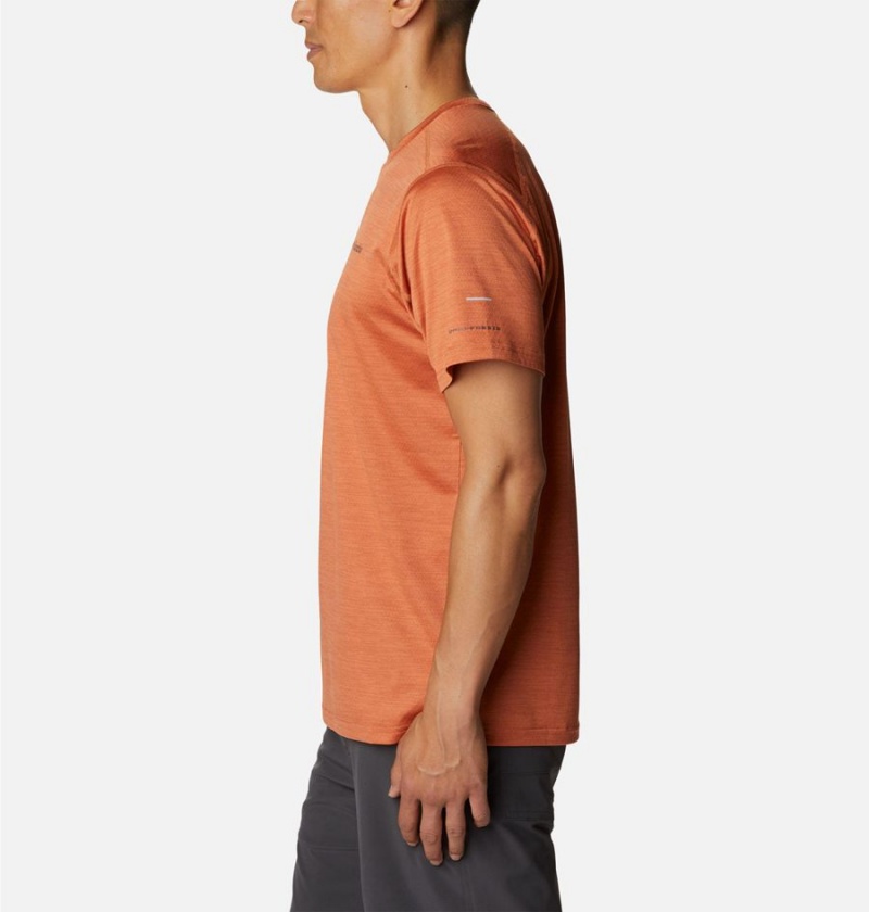 Columbia Alpine Chill Zero Short Sleeve Crew Men's T-Shirt Orange | RICXKP-235