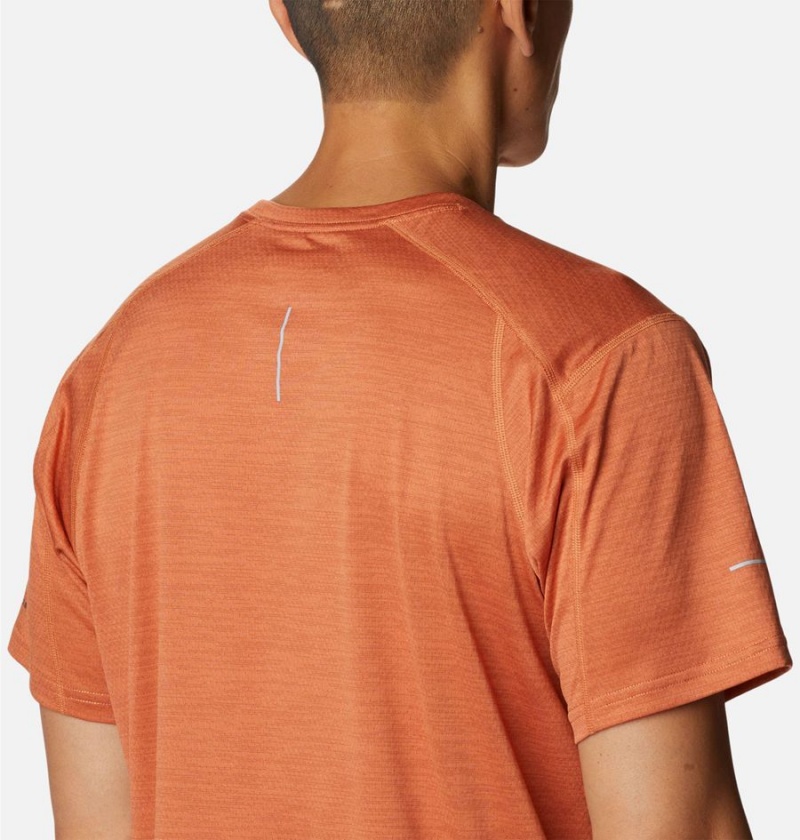 Columbia Alpine Chill Zero Short Sleeve Crew Men's T-Shirt Orange | RICXKP-235