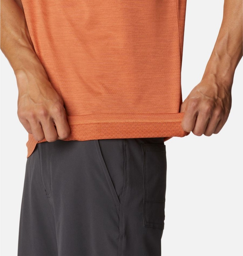 Columbia Alpine Chill Zero Short Sleeve Crew Men's T-Shirt Orange | RICXKP-235